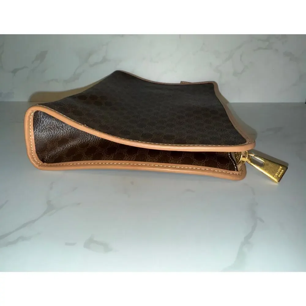 Celine Macadam Canvas Clutch with Tan Leather Trim - Picture 9 of 9